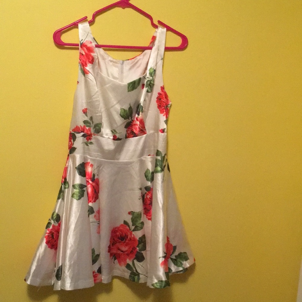 Satin Floral Dress